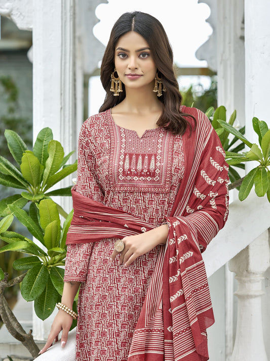 Latest Pure Cotton Kurta Set – Festive & Office Wear Combo Outfit - Aakifa Cotton Kurta Set