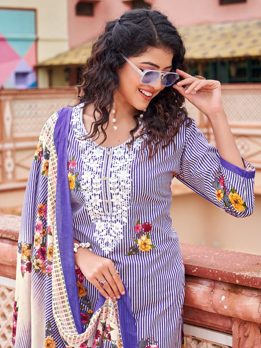 Pure Cotton Latest Kurti Design Kurta Set – Elegant Ethnic Wear for Women - Ulfat Cotton Kurta Set